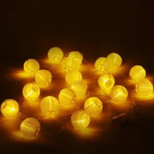 3,1 м B1 ротанга мяч светодиодной строки ночь теплые рождественские Рождественский фонарь свадебные Гирлянда-занавес украшения огни лампы с тематикой из сказок B1