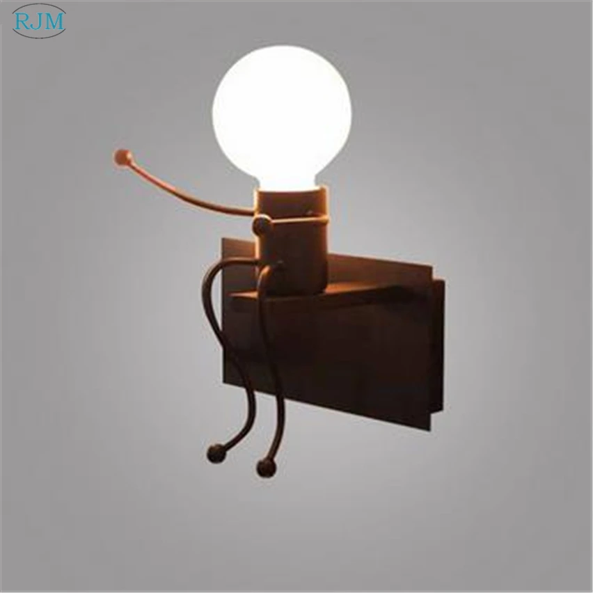 Nordic Modern Simple Creative Cartoon Children Iron Wall Lamps for Living Room Bedroom Bedside Hallway Indoor Lighting Decor led wall lamp wall light