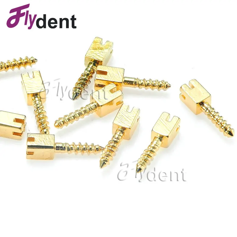 Стоматологический 24 K позолоченный болт пост 120 шт. и 2Key Стоматологическая винтовая стойка стоматологические материалы