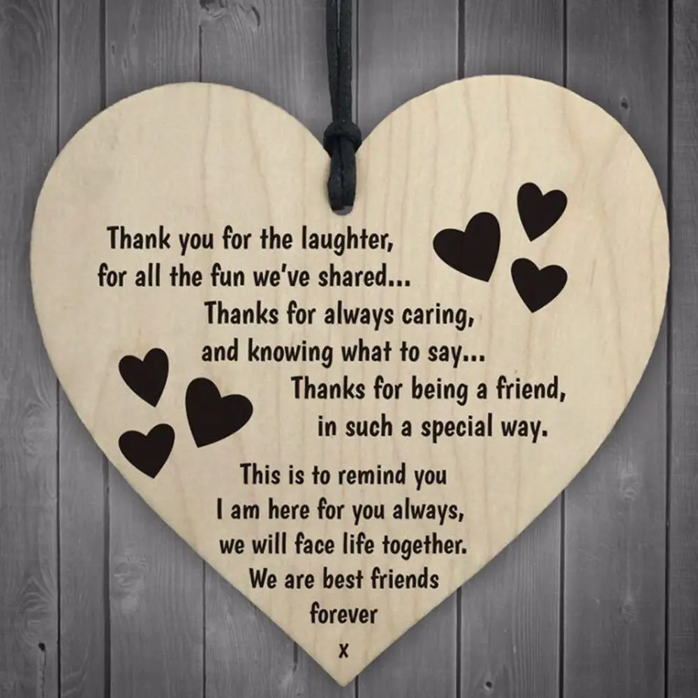 Details about   Happy Birthday Gifts Funny Hanging Sign Heart Best Friend Thank You Gift 