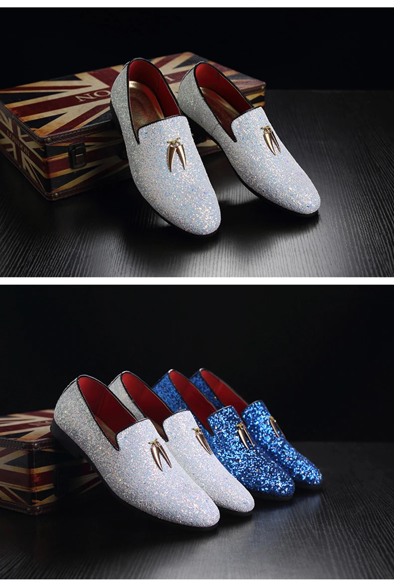 Men's Casual Shoes' Shoes' Men Glitter Pu Leather Slip-On Mens Business Shoes Leather Luxury Dress Shoes Men Mens Loafers 47 48  (7)