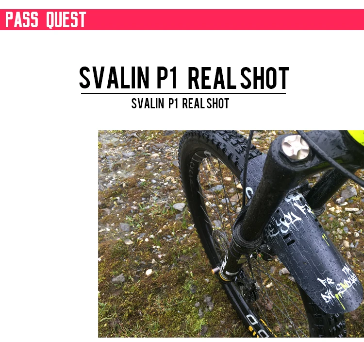 Пройти QUEST SVALIN P1 MTB велосипедный брызговик велосипедный щиток Передняя Задняя Езда по горной дороге аксессуары для велосипедов аксессуары