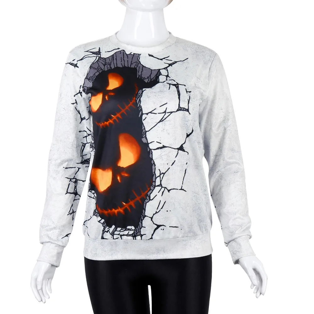 Telotuny пользовательские Хэллоуин свитер для женщин 3D пуловер с рисунком Топ Толстовка женская негабаритная sudaderas mujer AG 10