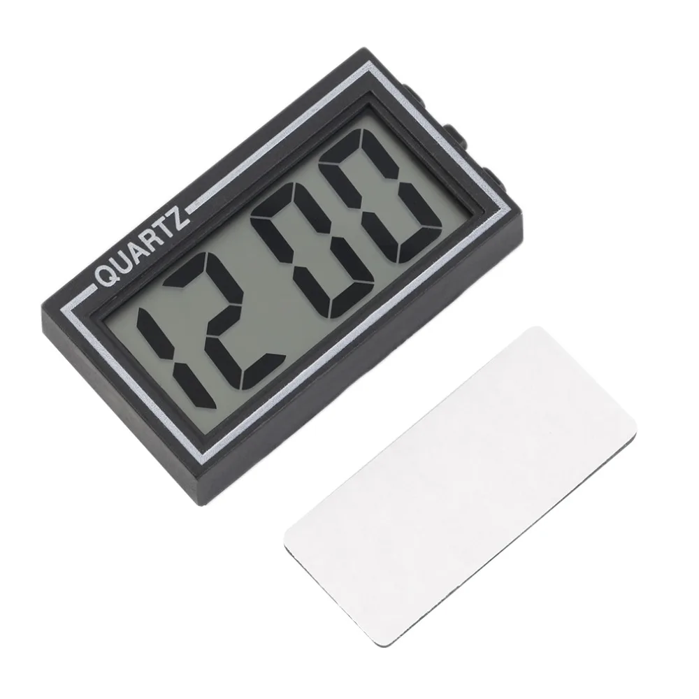 Portable Small Digital Clock LCD Date Time Calendar For Car Dashboard Table Desk 
