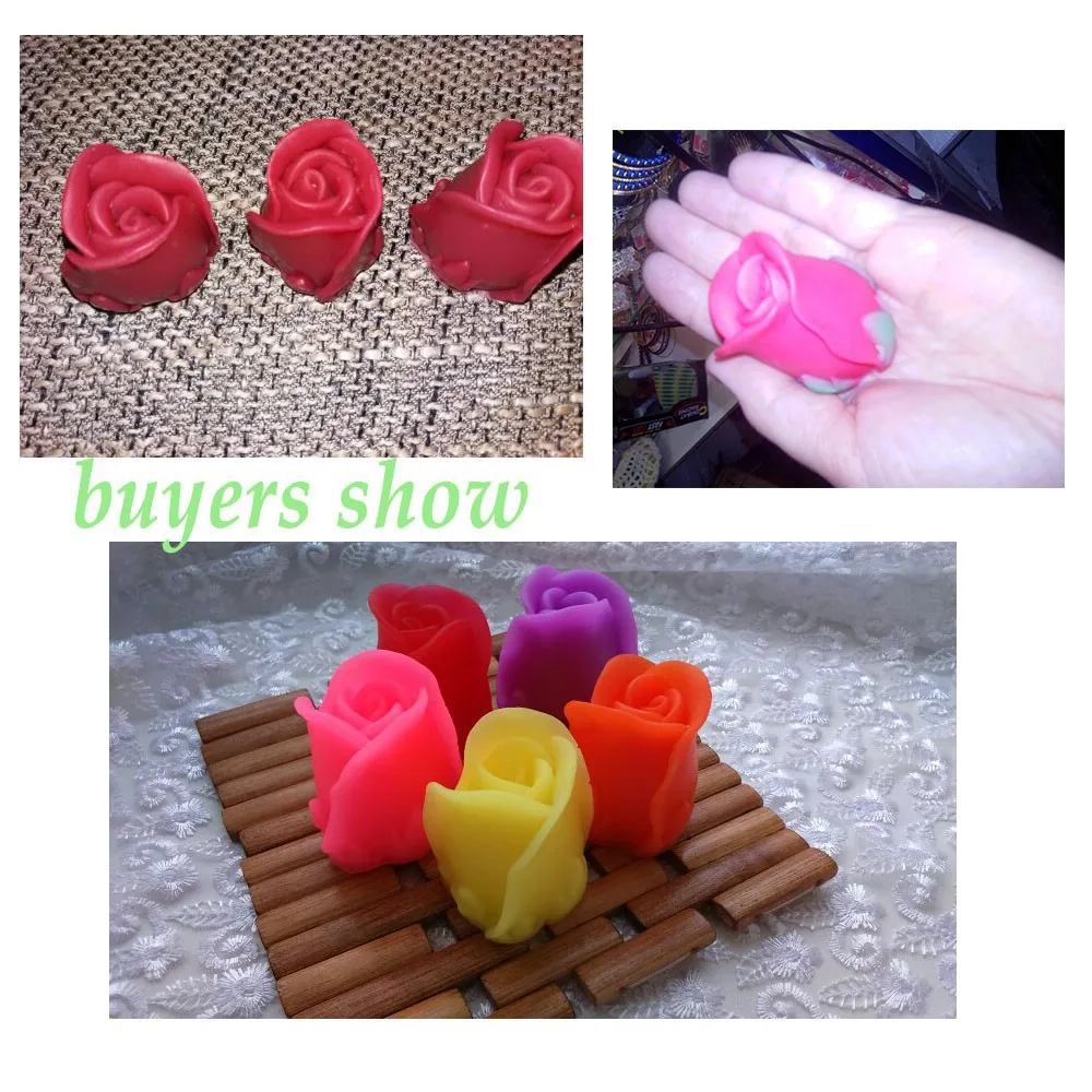 Stereo Rose silicone Mold handmade soap Molds 3d flower making tool