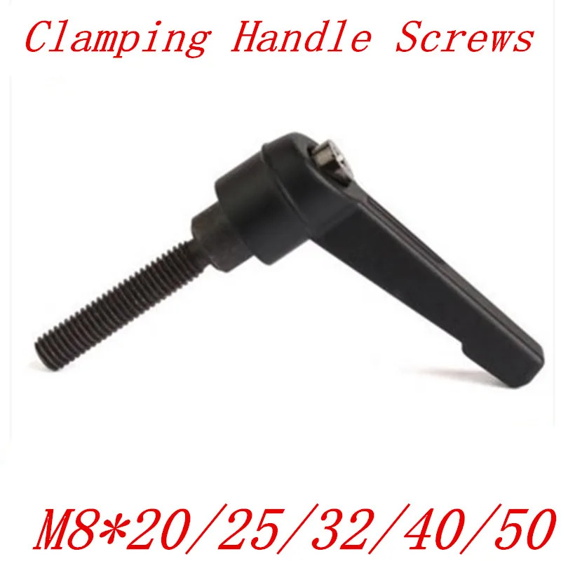 

1PC M8 Clamping Lever Clamping Handle Screws 20-50mm Clamping Lever Machinery Adjustable Handle Locking Male Thread Knob