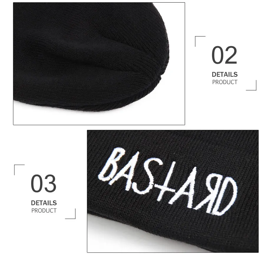 ADK High Quality Hat For Men Black Fashion Headwear Keep Warm 2018 Winter New Brand Embroidery Beanie For Girls#CAP252 (4)