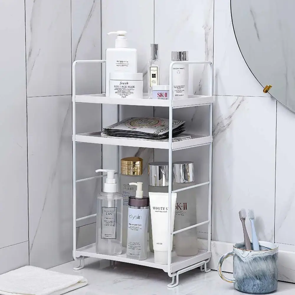 

OTHERHOUSE Iron Bathroom Shelf Storage Rack Display Stand Cosmetics Shampoo Holder Shower Caddy Kitchen Bathroom Organizer