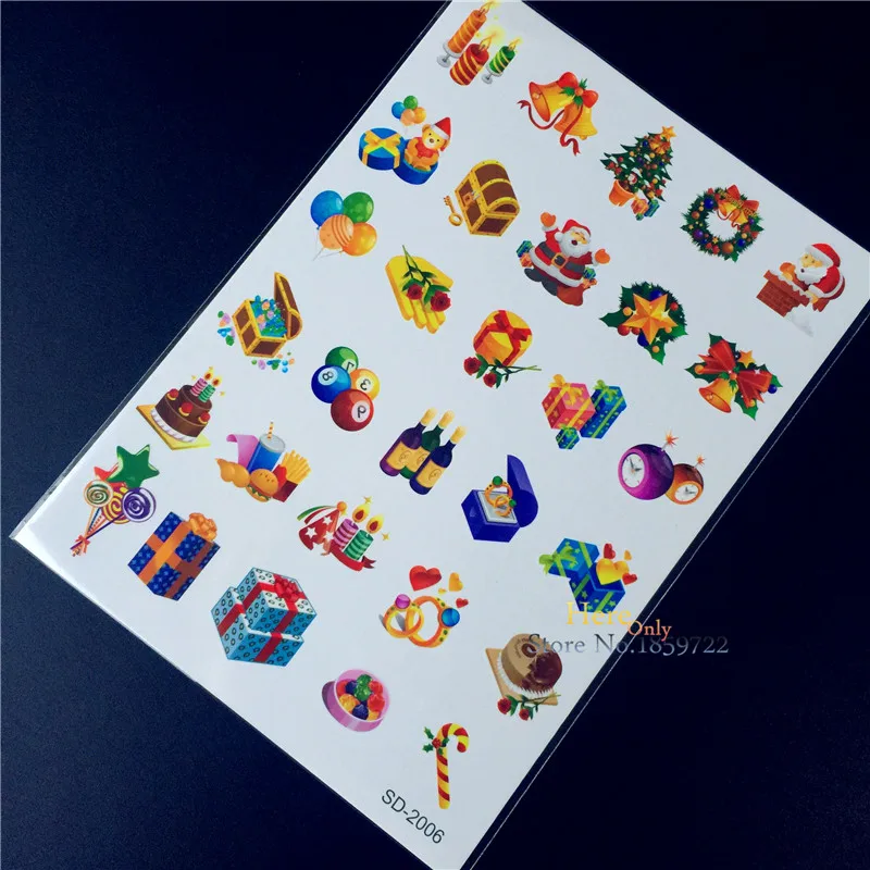 1 шт. детская тату наклейка Санта Клаус|stickers luggage|sticker lightstickers stick |
