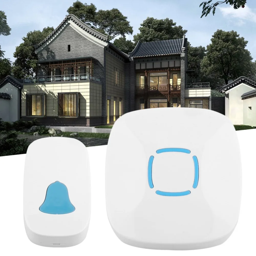 

A507 Universall Household Use Low Power Consumption Wireless Doorbell Waterproof Music Home Security Device White US Plug
