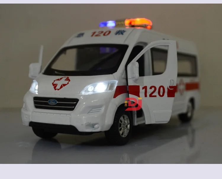 

Simulation of Alloy Postal Car Model Express Ambulance Model with Sound and Light Recall Boys Toys Children Toys Birthday Gifts