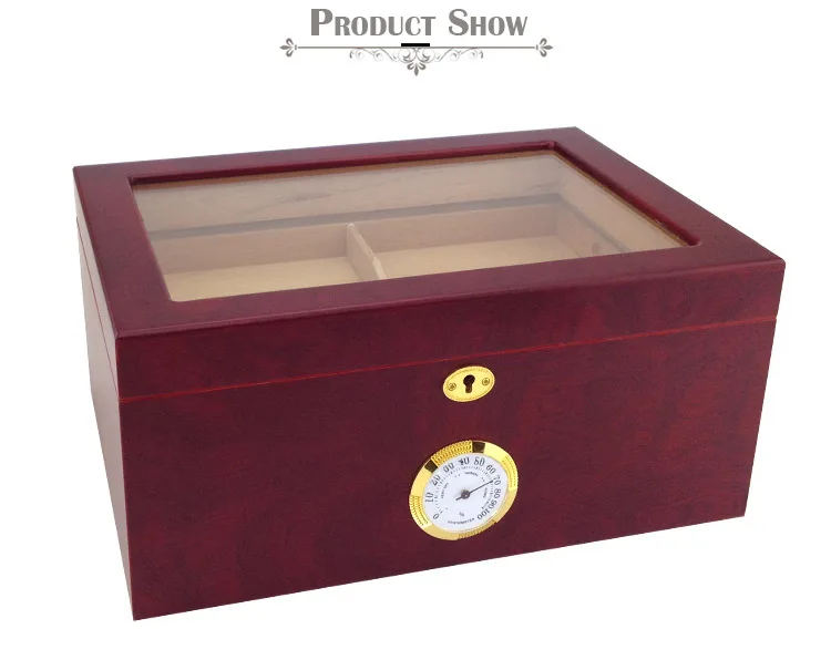 Luxury wood humidor cedar wood large cigar humidor