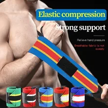 Gym Wrist Straps Adjustable Elastic Wristbands with Thumb Loops Weightlifting Wrists Sore Prevention Sprains Wrist Brace Support