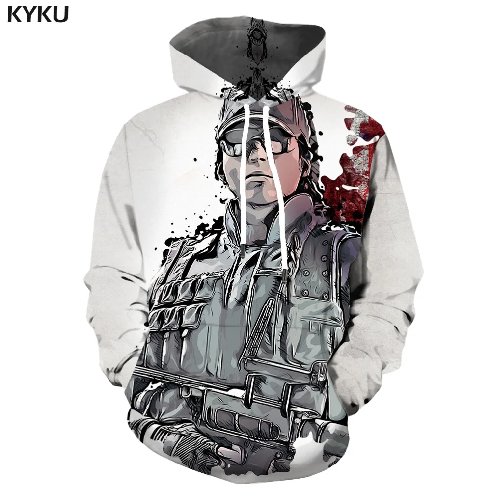 

KYKU Brand Rainbow Six Siege Hoodie Men United States Hooded Casual Usa Hoody Anime War Hoodie Print Military Hoodes 3d Unisex