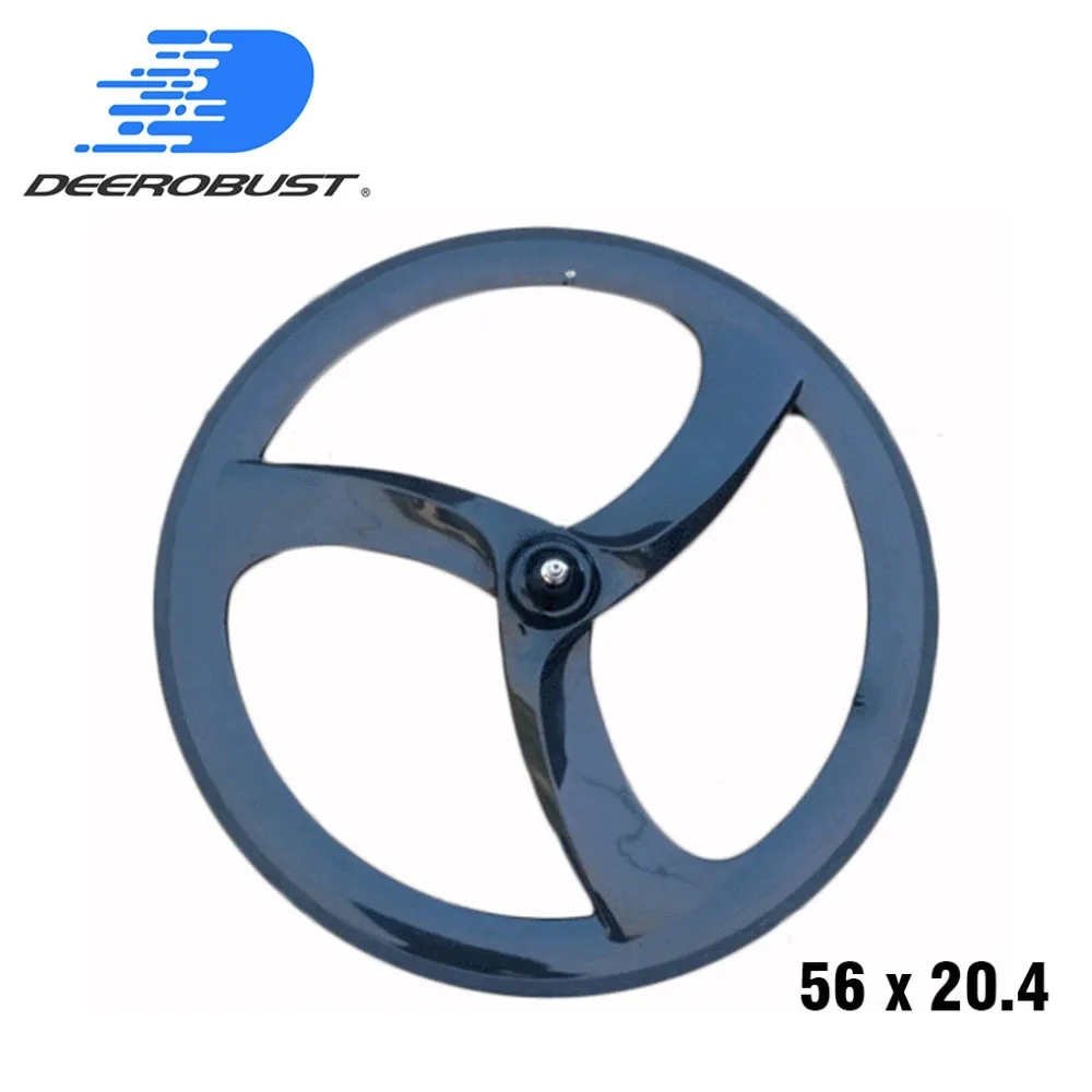 

REAR Wheel TUBULAR/CLINCHER 700C 56mm x 20.4mm tri spokes 3 spoke Carbon Wheel Road Track Fixed Gear Bike TT/Triathlon Wheels