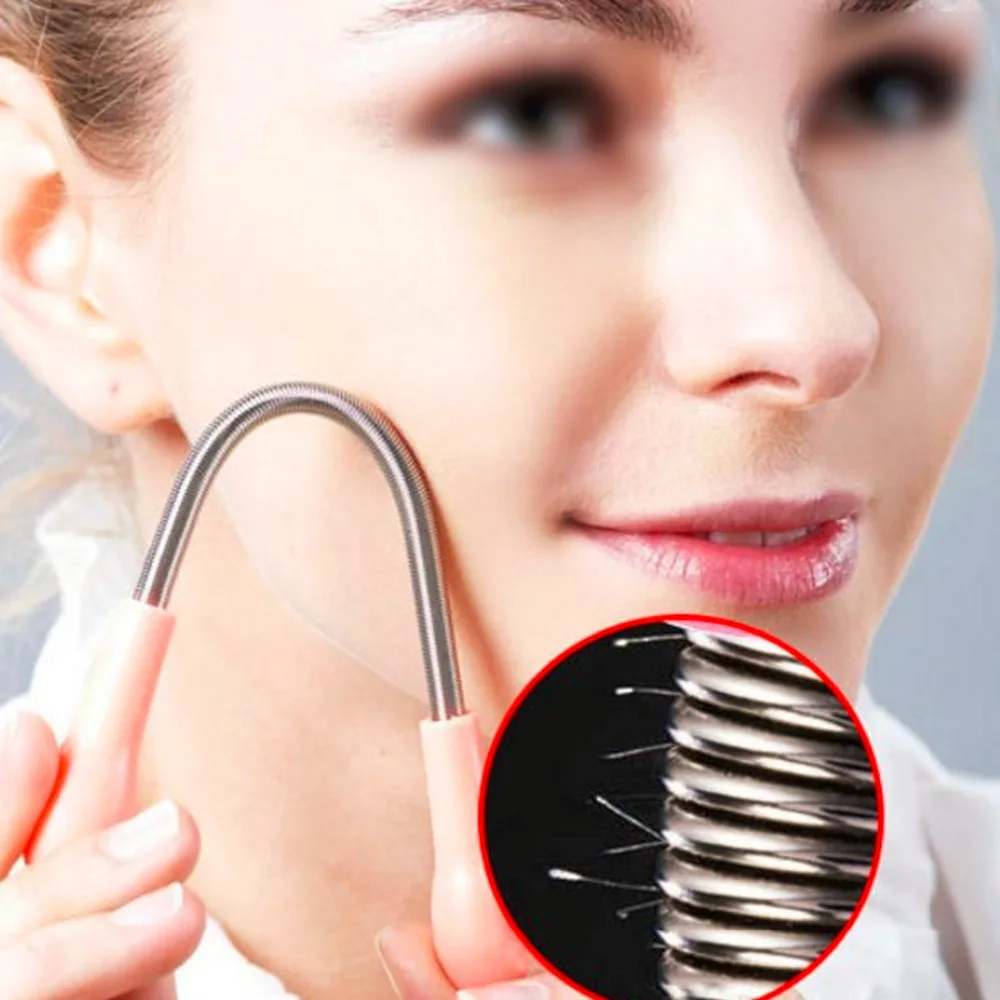 Manual Face Hair Remover Epilator Stainless Facial Skin Care Beauty