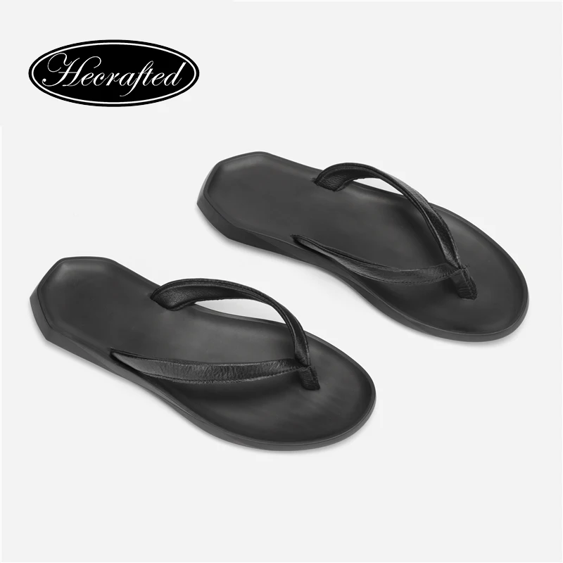 

2018 Summer Men Flip Flops leather home bathroom indoor outdoor rubber beach men slippers #T001