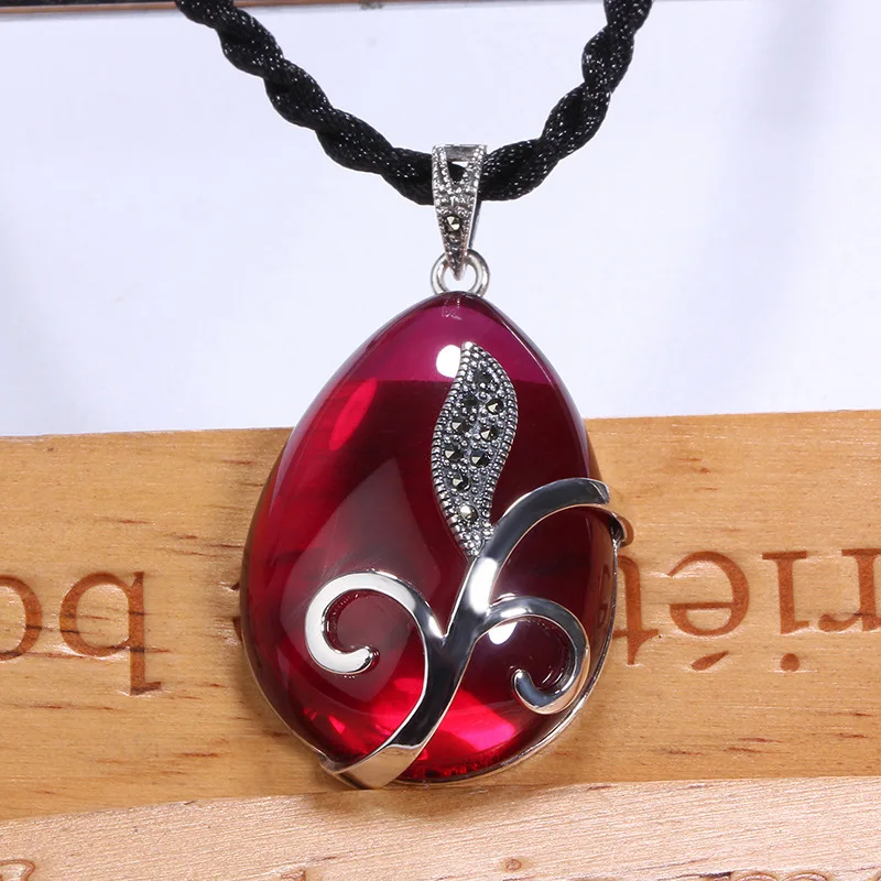 

2019 Real Buda Chakra Druzy Jia Shun Thai Silver, 925 Drop Pendant Retro Fashion, Corundum Female Contracted Birthday Gift