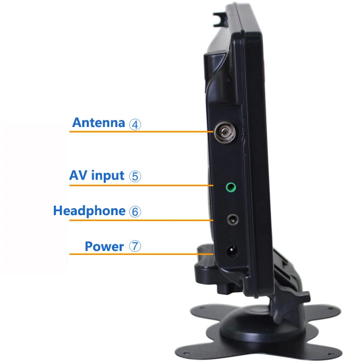 LEADSTAR-7 дюймов HD ТВ Поддержка SD USB Автоматическая идентификация PAL NTSC SECAM Портативный ТВ монитор