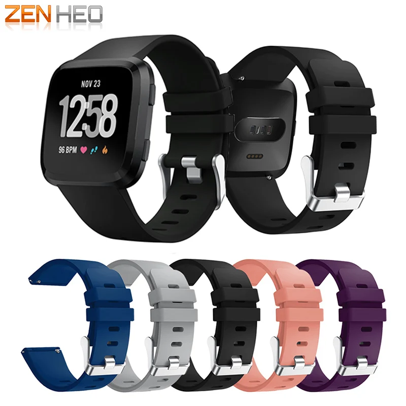 Мягкий силиконовый ремешок для часов ZENHEO Fitbit versa сменный спортивный наручных