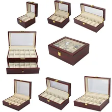 LISM Luxury Wood Storag Boxes 2/3/5/6/10/12/20 Watches Boxes Display Watch Box Jewelry Case Organizer Holder Promotion Boxes