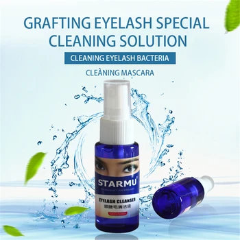 

30ml/bottle False Eyelash Extension Clean Liquid Professional Eyelash Cleaner Primer Cleaning Lashes Before Eyelash Grafting