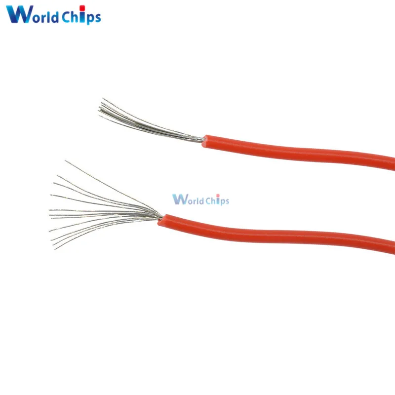 300V 10M Cord Hook-up DIY Electrical UK Red UL-1007 24AWG Hook-up Wire 80°C