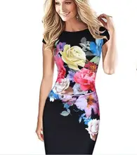 Summer 2017 Women Elegant Flower Floral Printed Ruched Cap Sleeve Ruffle Casual bridesmaid Mother of Bride Evening Party Dress