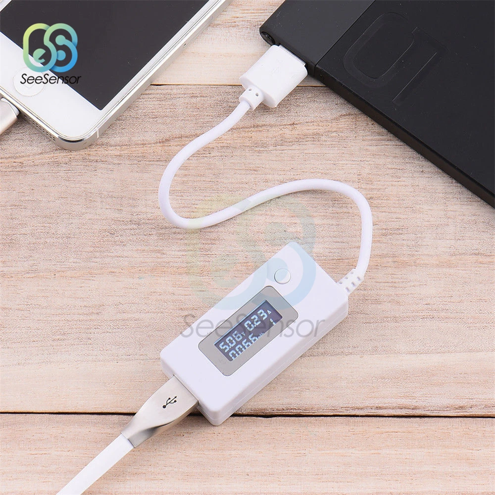 Мини USB зарядное устройство для телефона с ЖК дисплеем вольтметр амперметр