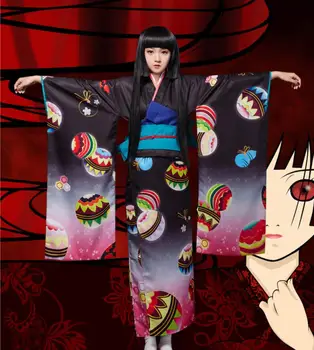 Anime Hell Girl Enma Ai Cos Kimono Gorgeous Original Anime Cosplay