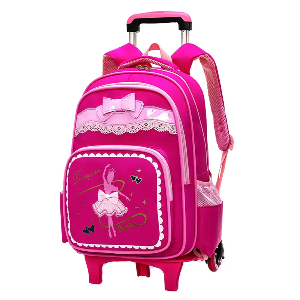 Buy Brand Kids Travel Trolley Backpack On wheels Girl's Trolley School bags