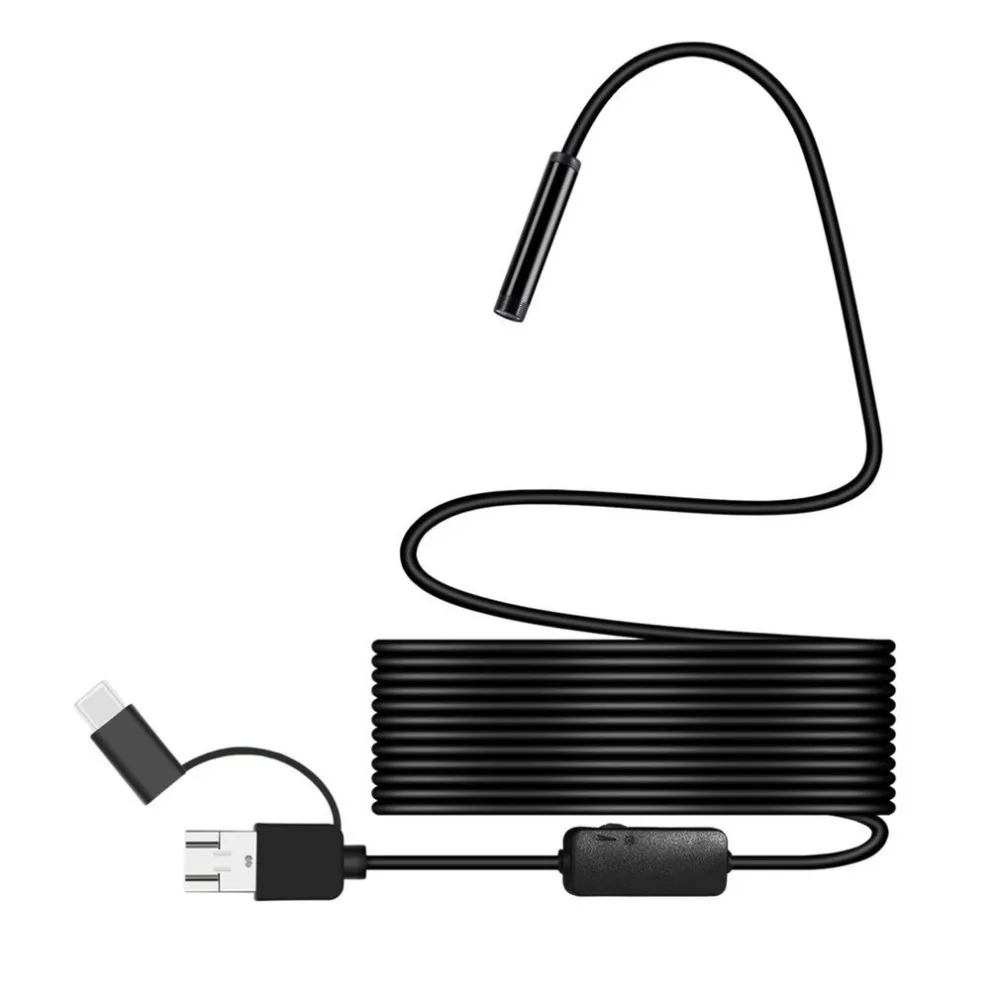 720P IP67 Android 8MM Micro USB Type c USB 3 in 1 Computer Endoscope Borescope Tube