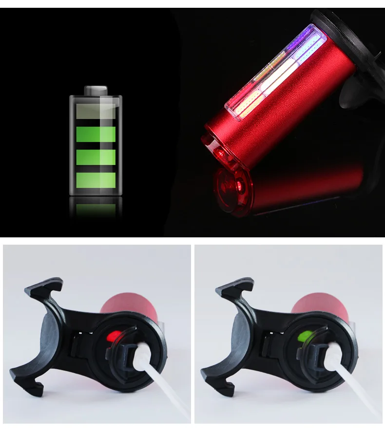 Discount WHEEL UP USB Rechargeable LED Cycling Light Bike Rear Light Tail Light 7modes MTB Bike Waterproof Taillight Bicycle Accessories 5