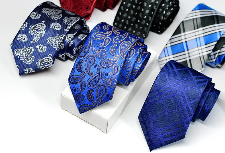 Mantieqingway полиэфир Шелковый Полосатый и Пейсли шеи галстук 7 см тонкие шейные платки свадебные деловые галстуки для мужчин Gravatas corbatas подарок