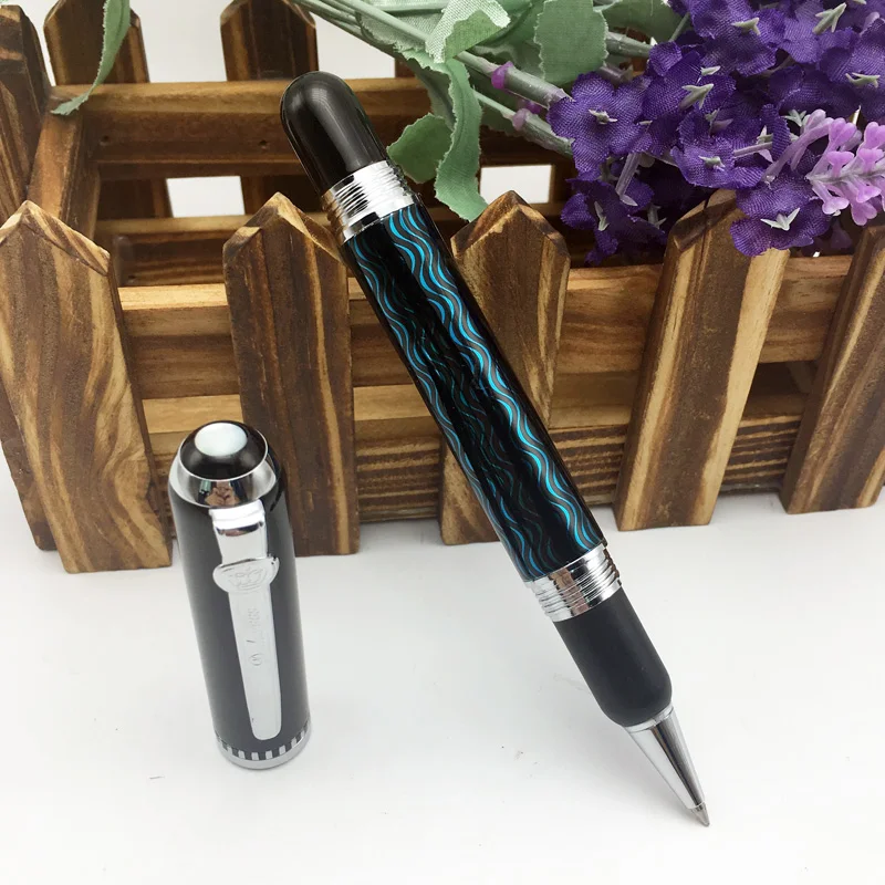 Duke 669 High Quality Blue Ripple 0.7mm Rollerball Pen with Original Gift Case Luxury Metal Ballpoint Pens Office Supplies цена Duke 669 High Quality Blue Ripple 0.7mm Rollerball Pen with Original Gift Case Luxury Metal Ballpoint Pens Office Supplies цены онлайн