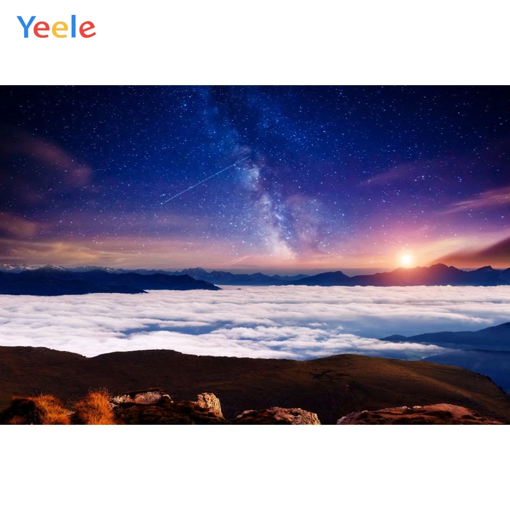 

Yeele Cloudy Sea Photography Backdrops Mountain Morning Landscape Photographic Backgrounds Sky Girl For The Photo Studio Shoots