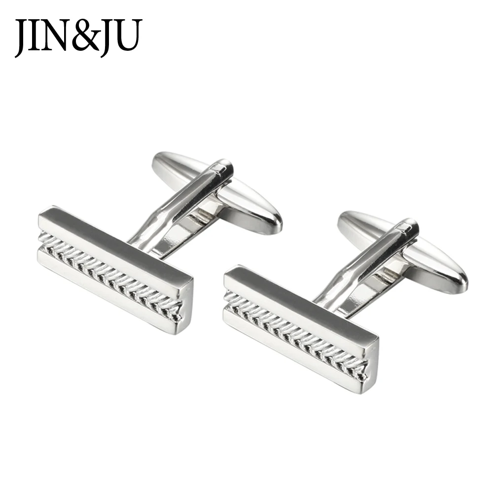 JIN & JU прямоугольные мужские запонки ювелирные изделия классические простые