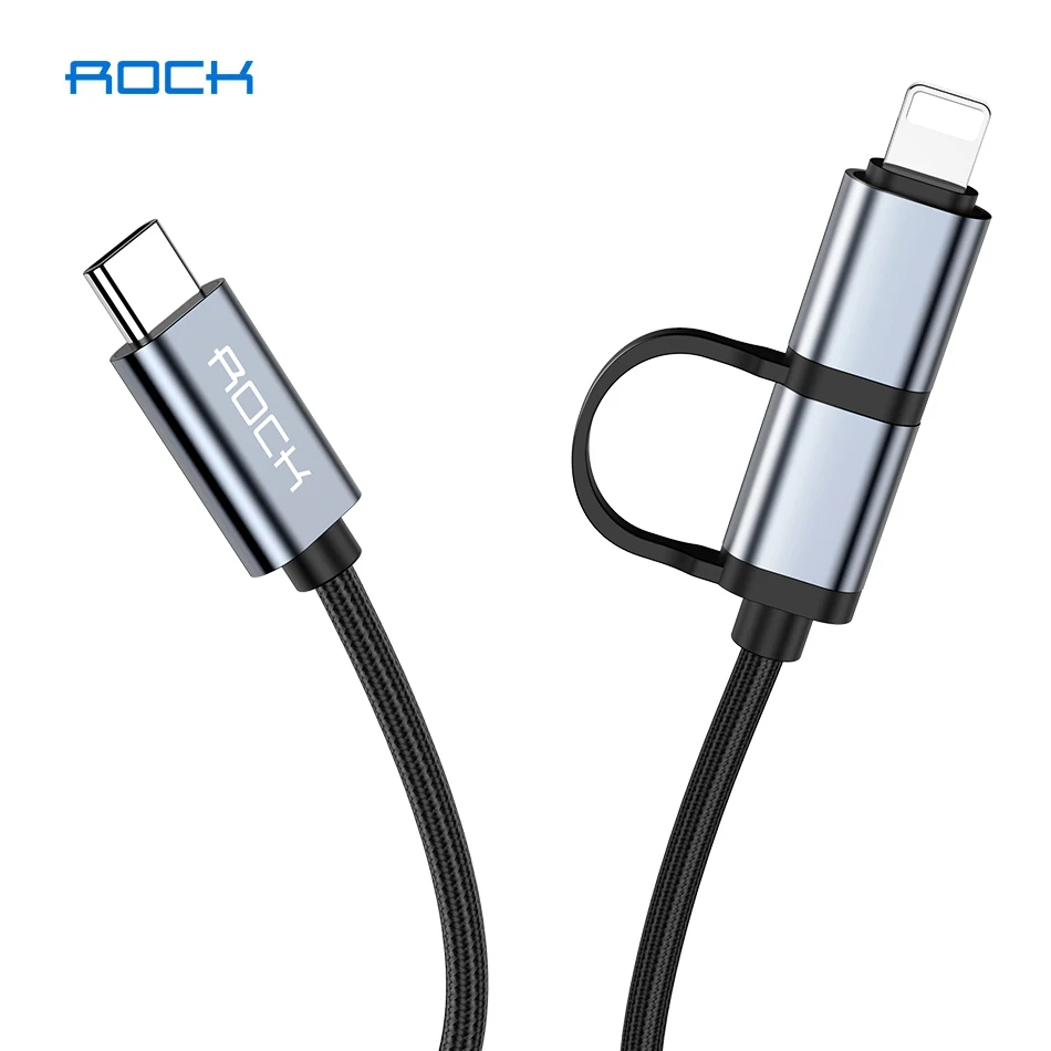 

Rock for usb c to lightning Charging cable for iPhone xs max xr x 8 7 6 Charger cable usb c to usb c cable for apple macbook pro
