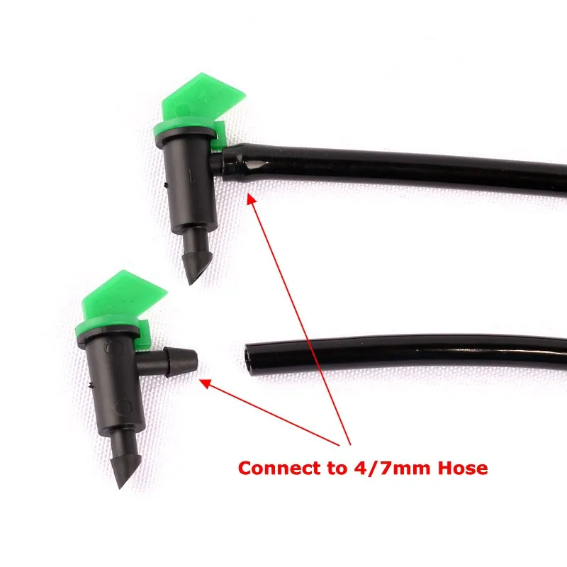 30 шт. 16L/ч зеленая колючей разъем полива флаг капельниц переключатель мини практичный распылитель для сада и дома капельного эмиттеры для полива