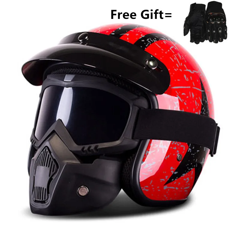 

HOT SELL Free shipping BYE Open-Face Motorcycle Helmet ( Gloss/gloss White/Black/Red, Large)