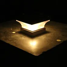 Солнечный свет квадратный открытый пластиковый светодиодный теплый желтый перезаряжаемый прочный