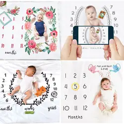 Новорожденных подставки для фотографий Детские Одеяло обёрточная бумага Модные Купальный Полотенца младенческой ребенок с цветочным