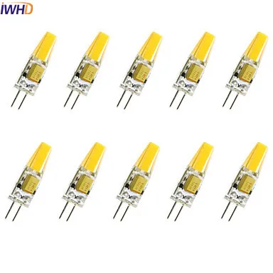 IWHD 2 W COB G4 светодиодный 12 V лампа 120LM Mini 220 V светодиодный G4 Двухштырьковые лампы теплый белый/белый заменить галогенные люстры 10 шт