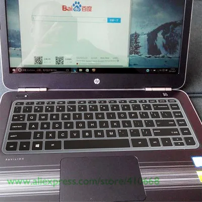14 дюймов для ноутбука hp силиконовый чехол для клавиатуры защитная кожа для hp Stream 14-ax000ur 14-Al125tx 14G/14Q-AJ002TX - Цвет: Black