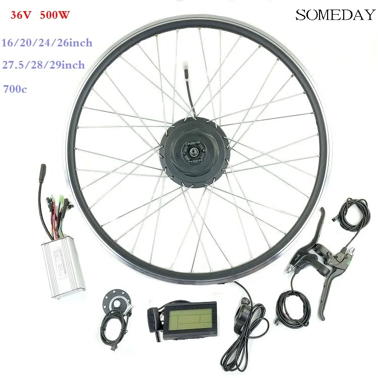 ^*Best Offers E-bike conversion kit 36V 500W front hub motor with LCD3 display