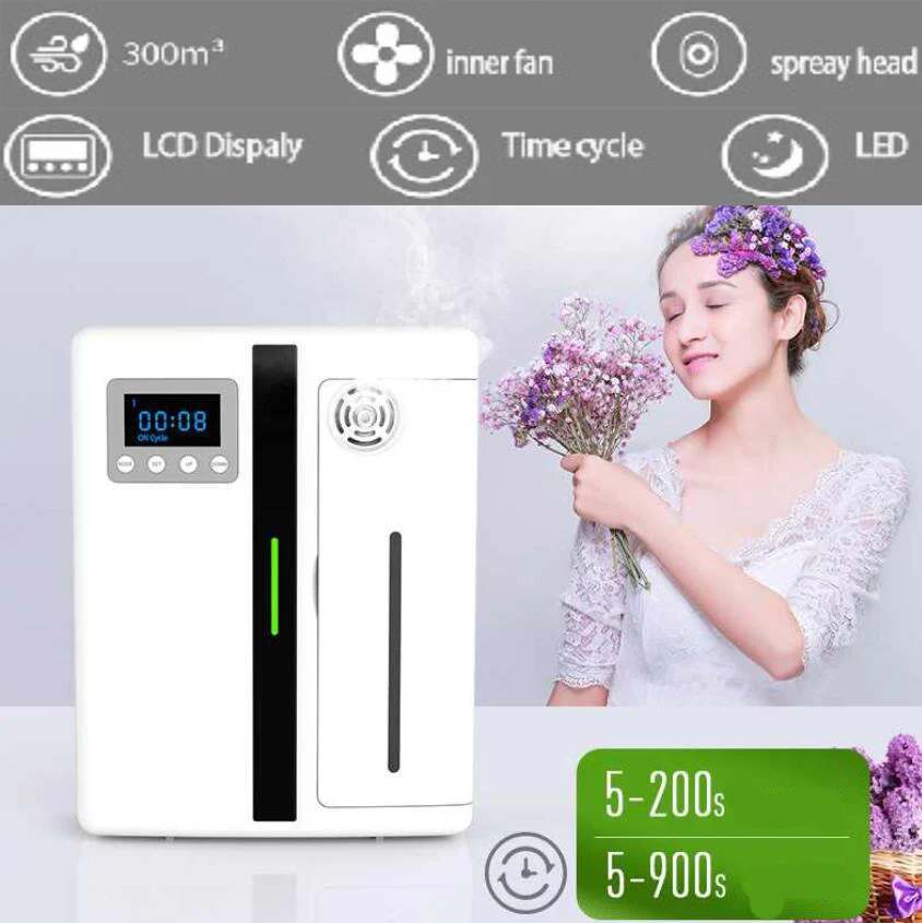 

2019 Digital Fragrant Machine LCD Aroma Diffuser for 300m2 Essential Oil Diffusion System Aroma Scent Home Air Lonizer