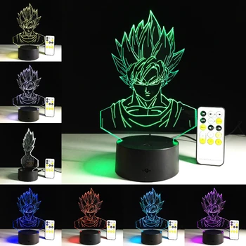

7 Colors Dragon Ball Colorful Vision Stereo LED 3D Lamp Light Colorful Gradient Acrylic Lamp Remote Control Night Light Dropship