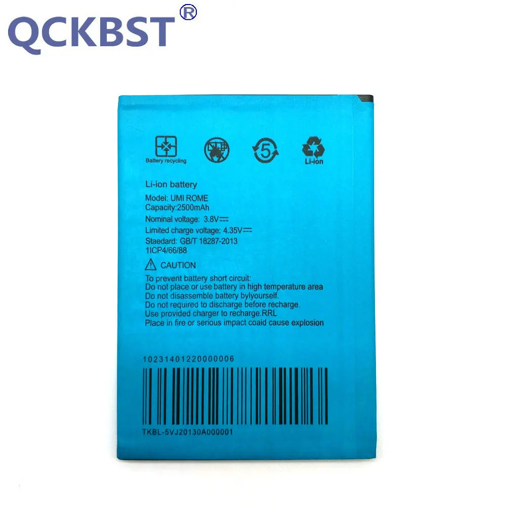 QCKBST 2500mAh high quality Battery For UMI Rome X Mobile Phone Batterie In stock Tracking code QCKBST 2500mAh high quality Battery For UMI Rome X Mobile Phone Batterie In stock Tracking code