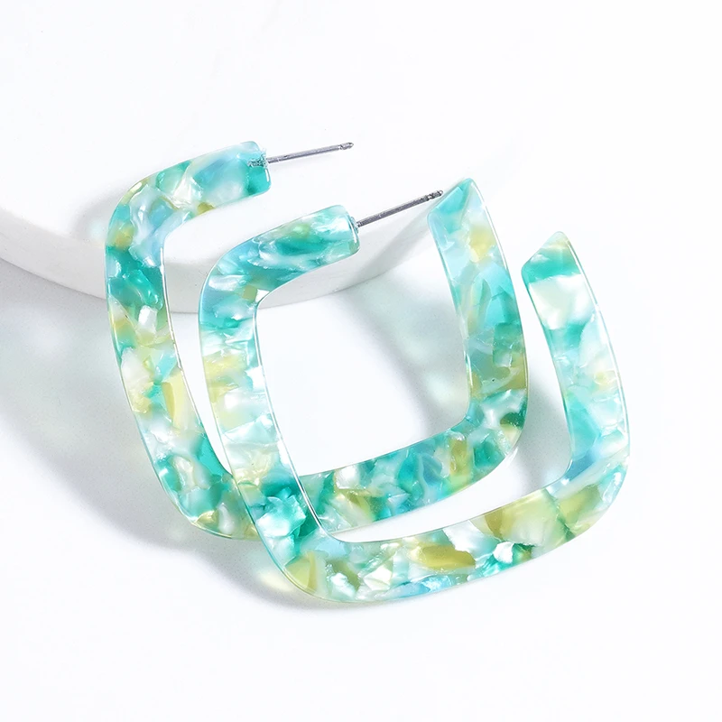 

ILYF Brand Print Design Acrylic Resin Earrings Acrylic Drop Earrings For Woman Jewelry pendientes Wedding Gift brincos oorbellen