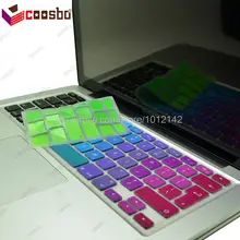 50 шт. цена оптовой продажи Красочный ЕС/Великобритания клавиатуры Обложка кожи для Apple Mac MacBook Air Pro Retina 11 13 15 17 protecter Плёнки подарок